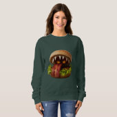 Cosmic Horror Burger Mimic Creepy Cute Halloween  スウェットシャツ (正面フル)