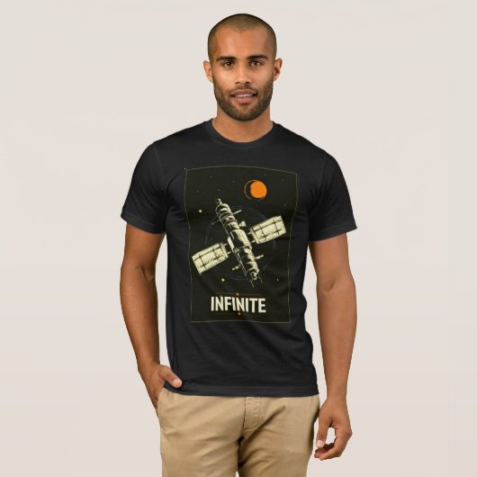 Cosmic Infinite -レトロSci-Fi Tシャツ (正面フル)