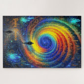Cosmic Journey Galaxy Rainbow Light Surreal  ジグソーパズル (横)