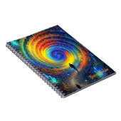 Cosmic Journey Galaxy Rainbow Light Surreal  ノートブック (右側)