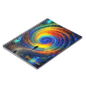 Cosmic Journey Galaxy Rainbow Light Surreal  ノートブック (左側)