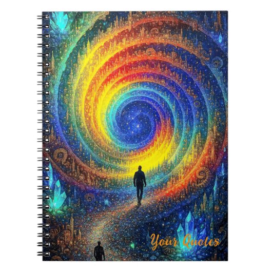 Cosmic Journey Galaxy Rainbow Light Surreal  ノートブック (正面)