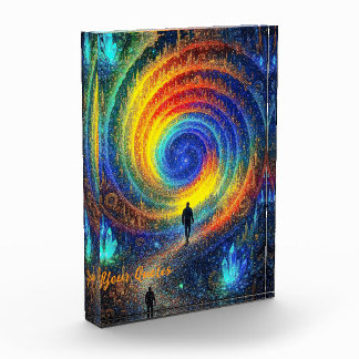 Cosmic Journey Galaxy Rainbow Light Surreal フォトブロック