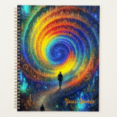 Cosmic Journey Galaxy Rainbow Light Surreal  プランナー手帳 (正面)