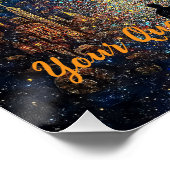 Cosmic Journey Galaxy Rainbow Light Surreal  ポスター (コーナー)