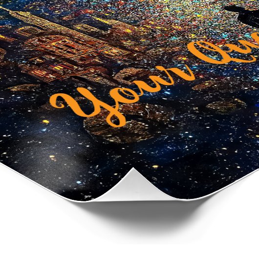 Cosmic Journey Galaxy Rainbow Light Surreal ポスター (コーナー)