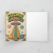 Cosmic Kindness Birthday Card, Cute Space Birthday カード (内部)