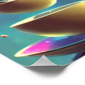 Cosmic Kitten In A Teacup #10 – アート、プリント、ポスター ポスター (角)