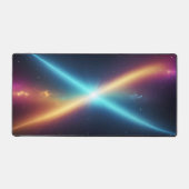 Cosmic Light Collision Abstract Glowing Space デスクマット (正面)