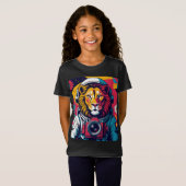 Cosmic Lion Astronaut Pillow | Bold Space Art Cush Tシャツ (正面フル)