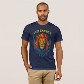 Cosmic Lion Energy T-Shirt for Men Tシャツ (正面フル)