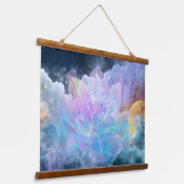 Cosmic Lotus Flower 吊り下げ型タペストリー (傾斜あり)