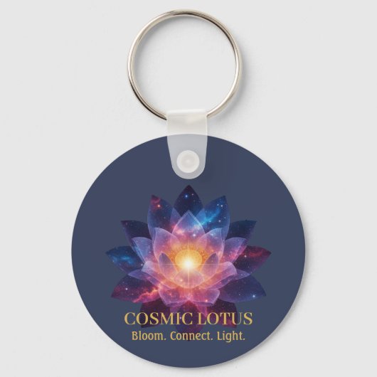 Cosmic Lotus Flower | Galaxy Bloom Energy キーホルダー (正面)
