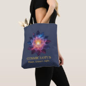 Cosmic Lotus Flower | Galaxy Bloom Energy トートバッグ (クローズアップ)