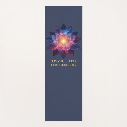 Cosmic Lotus Flower | Galaxy Bloom Energy ヨガマット (正面)
