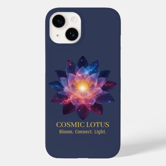 Cosmic Lotus Flower | Galaxy Bloom Energy Case-Mate iPhoneケース (裏面)