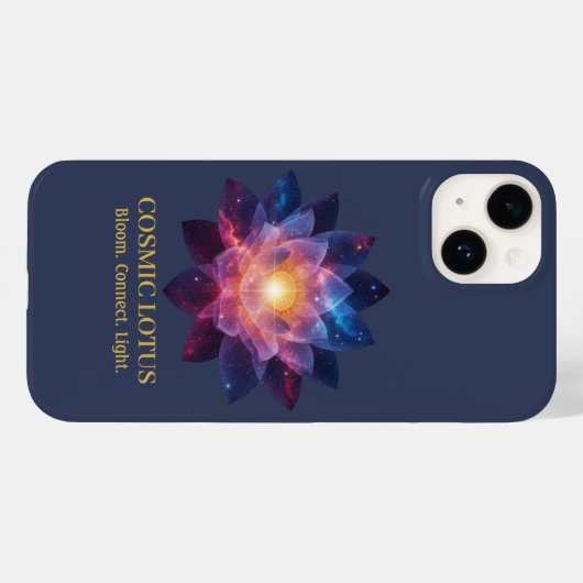 Cosmic Lotus Flower | Galaxy Bloom Energy Case-Mate iPhoneケース (裏面 (横))