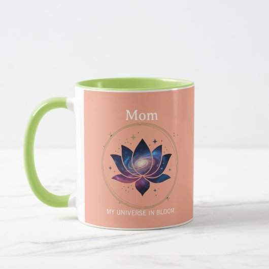Cosmic Lotus Flower Mom Bloom マグカップ (左)