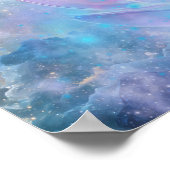 Cosmic Lotus Flower Poster ポスター (角)