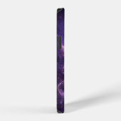 Cosmic Lotus Flower with Galaxy Glow iPhoneケース (右側面)