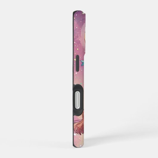 Cosmic Love: Anime Starry Night Phone Case iPhone 16ケース (右側面)