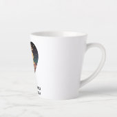 Cosmic Love Story Heart with Lovers and Fox Art カフェラテマグ (右)