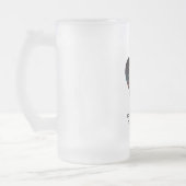 Cosmic Love Story Heart with Lovers and Fox Art フロストグラスビールジョッキ (左)