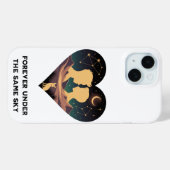 Cosmic Love Story Heart with Lovers and Fox Art Case-Mate iPhoneケース (裏面 (横))
