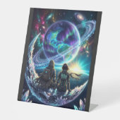 Cosmic Lovers Galaxy Planet Fantasy Acrylic Print 台座サイン (正面)
