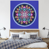 Cosmic Mandala Canvas Wall Art キャンバスプリント (インサイチュ (寝室))