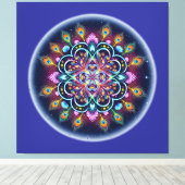 Cosmic Mandala Canvas Wall Art キャンバスプリント (インサイチュ (ウッドフロア))