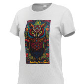 Cosmic Mandala Owl Tシャツ