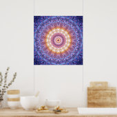 Cosmic Mandala Poster - Meditation Poster ポスター (キッチン)