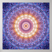 Cosmic Mandala Poster - Meditation Poster ポスター (正面)