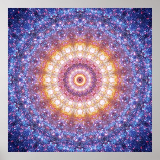 Cosmic Mandala Poster - Meditation Poster ポスター (正面)