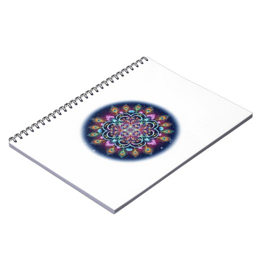 Cosmic Mandala Spiral Notebook ノートブック (左側)