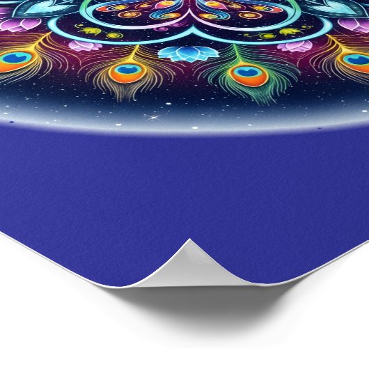 Cosmic Mandala Wall Art Poster ポスター (角)