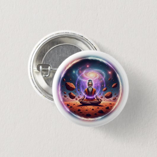 Cosmic Meditator Button Pin 缶バッジ (正面&裏面)