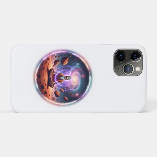 Cosmic Meditator Galaxy Phone Case Case-Mate iPhoneケース (裏面(横))