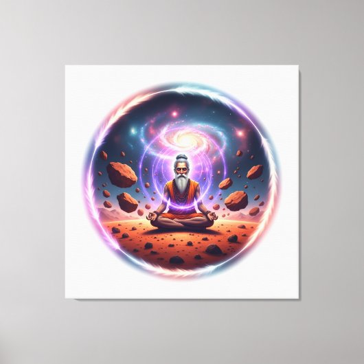 Cosmic Meditator Stretched Canvas Art キャンバスプリント (正面)
