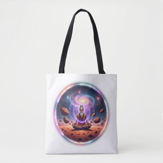 Cosmic Meditator Tote Bag - Spiritual Galaxy トートバッグ (正面)