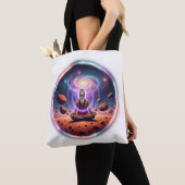 Cosmic Meditator Tote Bag - Spiritual Galaxy トートバッグ (クローズアップ)