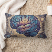 Cosmic Mind Mandala – Abstract Brain Art ランバークッション (ブランケット)