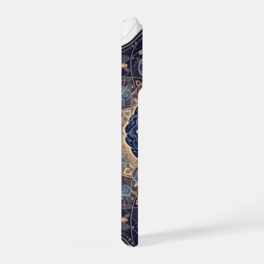 Cosmic Mind Mandala – Abstract Brain Art iPhoneケース (右側面)