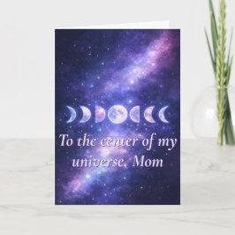 Cosmic Moon Phases Mother’s Day Card カード