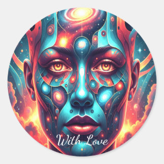 Cosmic Mosaic Face "With Love" ラウンドシール