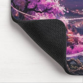 Cosmic Mount Fuji & Sakura Night Mouse Pad - Anime マウスパッド (コーナー)