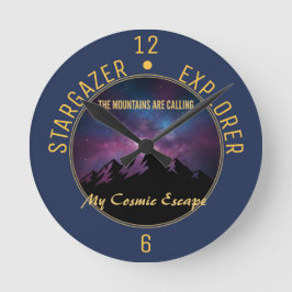 Cosmic Mountain Calling ラウンド壁時計