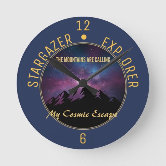 Cosmic Mountain Calling ラウンド壁時計 (正面)