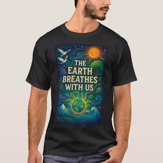 Cosmic Nature Art Print  Tシャツ (正面)